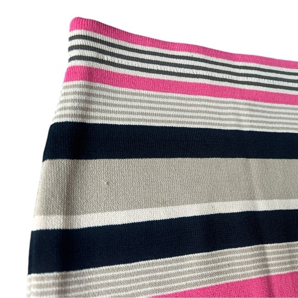 Tracy Reese Multicolored Slim Striped Pull On Pencil Skirt Zippered Slit, Small - Picture 4 of 12